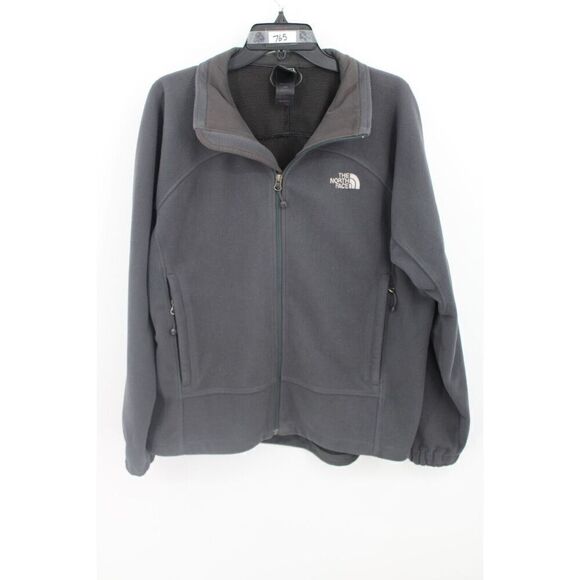 The North Face Gray Full Zip Jacket Windwall Men's Size L - Picture 1 of 10